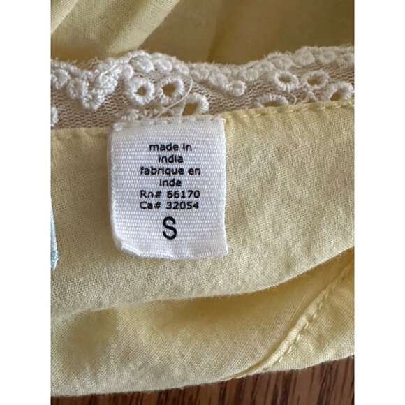 Vintage Baby Doll Dress Yellow Lace Trim Spaghetti Strap Coquette Romantic READ - Picture 11 of 16